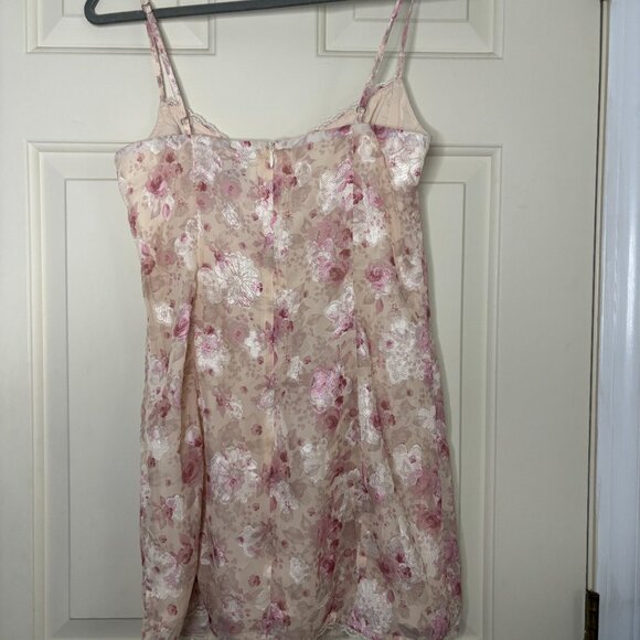 Princess Polly Pink Floral Mini Dress Sz 6 - Picture 2 of 3